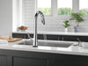 Delta Monrovia: Single Handle Pull-Down Kitchen Faucet With Touch2O Technology, lumicoat chrome - view 4
