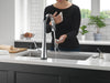 Delta Monrovia: Single Handle Pull-Down Kitchen Faucet With Touch2O Technology, lumicoat chrome - view 5