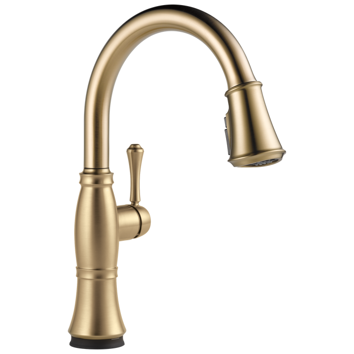 Delta Cassidy™: Single Handle Pull-Down Kitchen Faucet with Touch<sub>2</sub>O and ShieldSpray Technologies, lumicoat...