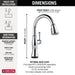 Delta Cassidy™: Single Handle Pull-Down Kitchen Faucet with Touch<sub>2</sub>O and ShieldSpray Technologies, lumicoat...