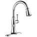 Delta Cassidy™: Single Handle Pull-Down Kitchen Faucet with Touch<sub>2</sub>O and ShieldSpray Technologies, lumicoat...