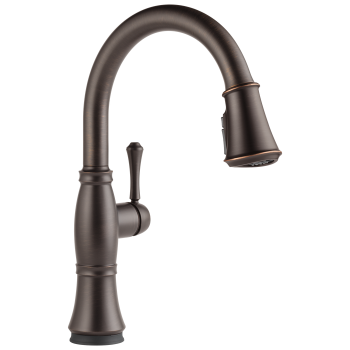 Delta Cassidy™: Single Handle Pull-Down Kitchen Faucet with Touch<sub>2</sub>O and ShieldSpray Technologies, venetian bronze