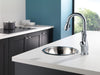 Delta Leland 9678 Single Handle Pull-Down Bar / Prep Faucet, arctic stainless - view 2