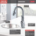 Delta Leland 9678 Single Handle Pull-Down Bar / Prep Faucet, arctic stainless - view 3
