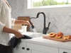 Delta Leland 9678 Single Handle Pull-Down Bar / Prep Faucet, matte black - view 5