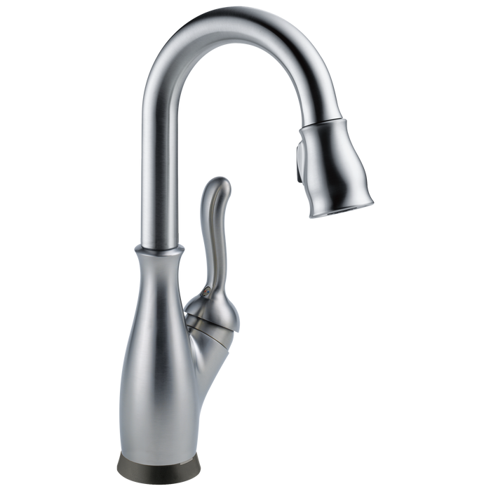Delta Leland 9678T Single Handle Pull-Down Bar / Prep Faucet with TouchTouch 2O Technology, arctic stainless