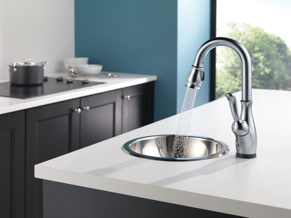 Delta Leland 9678T Single Handle Pull-Down Bar / Prep Faucet with TouchTouch 2O Technology, arctic stainless - view 3