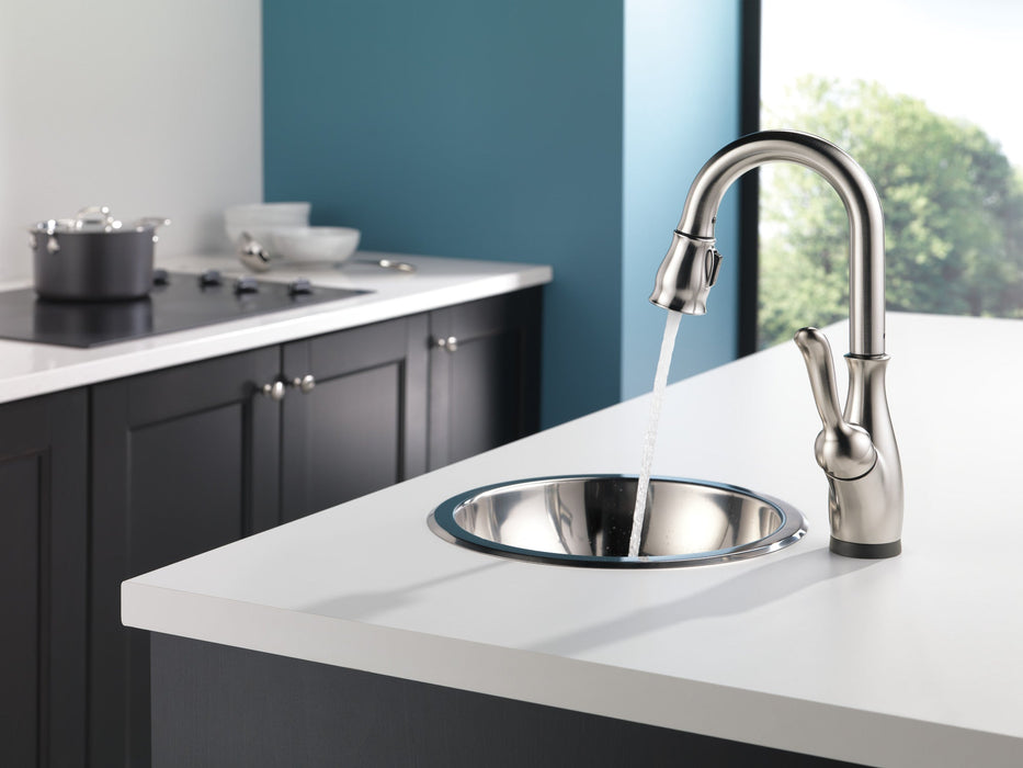 Delta Leland 9678T Single Handle Pull-Down Bar / Prep Faucet with TouchTouch 2O Technology, spotshield stainless - view 2
