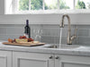 Delta Leland 9678T Single Handle Pull-Down Bar / Prep Faucet with TouchTouch 2O Technology, spotshield stainless - view 5