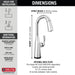 Delta Stryke 9976T Single Handle Pull-Down Bar/Prep Faucet with TouchTouch 2O Technology, lumicoat chrome - view 3