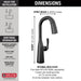 Delta Stryke 9976T Single Handle Pull-Down Bar/Prep Faucet with TouchTouch 2O Technology, matte black - view 3