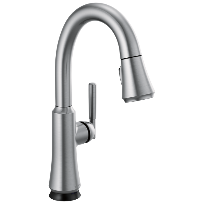 Delta Coranto 9979T Single Handle Pull-Down Bar/Prep Faucet with TouchTouch 2O Technology, arctic stainless