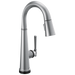 Delta Emmeline: Single Handle Pull Down Bar/Prep Faucet with Touch2O Technology, lumicoat arctic stainless
