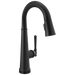 Delta Emmeline: Single Handle Pull Down Bar/Prep Faucet with Touch2O Technology, matte black