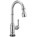 Delta Broderick 9990T Single Handle Pull-Down Bar/Prep Faucet with TouchTouch 2O Technology, chrome