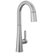 Delta Monrovia 9991 Single Handle Pull-Down Bar/Prep Faucet, lumicoat arctic stainless