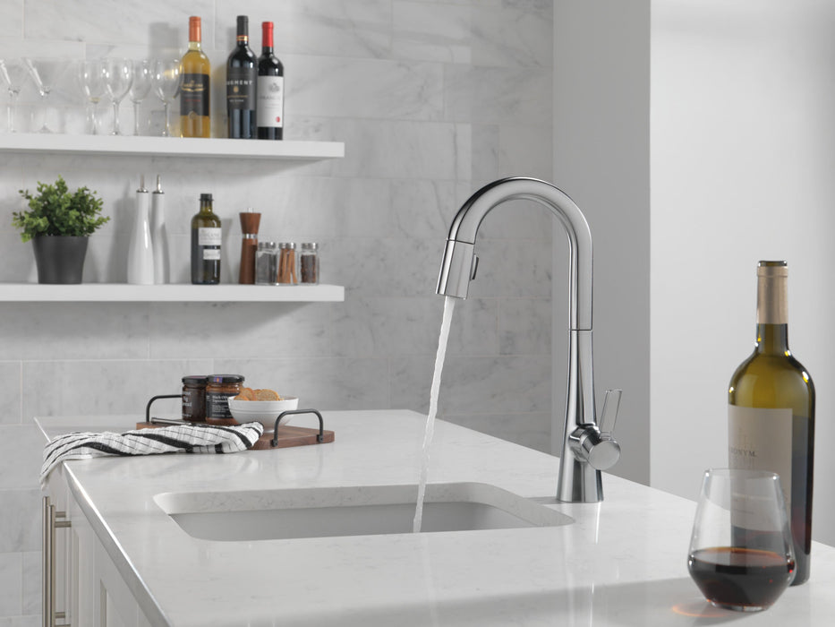 Delta Monrovia 9991 Single Handle Pull-Down Bar/Prep Faucet, lumicoat arctic stainless - view 3