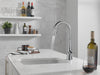 Delta Monrovia 9991 Single Handle Pull-Down Bar/Prep Faucet, lumicoat arctic stainless - view 4