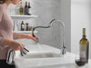 Delta Monrovia 9991 Single Handle Pull-Down Bar/Prep Faucet, lumicoat arctic stainless - view 5