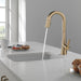 Delta Monrovia 9991 Single Handle Pull-Down Bar/Prep Faucet, lumicoat champagne bronze - view 4