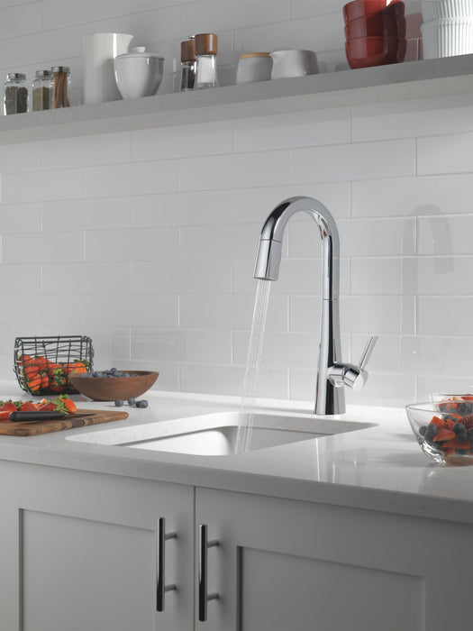 Delta Monrovia 9991 Single Handle Pull-Down Bar/Prep Faucet, lumicoat chrome - view 5