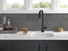 Delta Monrovia 9991 Single Handle Pull-Down Bar/Prep Faucet, matte black - view 3