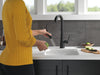 Delta Monrovia 9991 Single Handle Pull-Down Bar/Prep Faucet, matte black - view 4