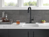 Delta Monrovia 9991 Single Handle Pull-Down Bar/Prep Faucet, matte black - view 5