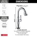 Delta Cassidy: Single Handle Pulldown Bar/Prep with Touch<sub>2</sub>O Technology, lumicoat arctic stainless - view 3
