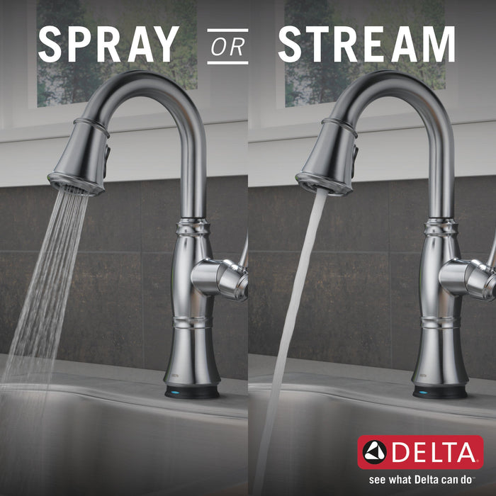 Delta Cassidy: Single Handle Pulldown Bar/Prep with Touch<sub>2</sub>O Technology, lumicoat arctic stainless - view 4