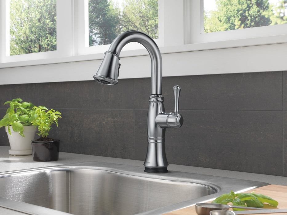 Delta Cassidy: Single Handle Pulldown Bar/Prep with Touch<sub>2</sub>O Technology, lumicoat arctic stainless - view 5