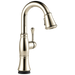 Delta Cassidy: Single Handle Pulldown Bar/Prep with Touch<sub>2</sub>O Technology, lumicoat polished nickel
