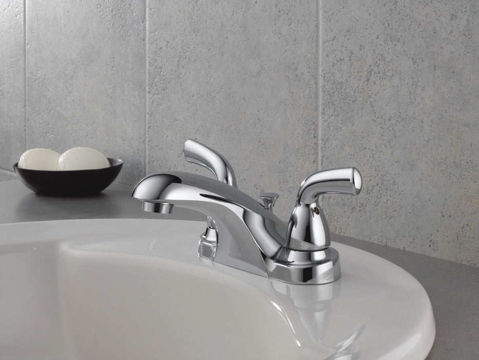 Delta Foundations B2510LF Two Handle Centerset Bathroom Faucet, chrome 3 - view 2