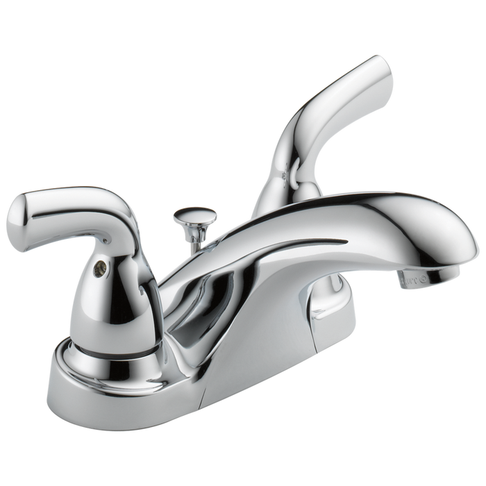 Delta Foundations B2510LF Two Handle Centerset Bathroom Faucet, chrome