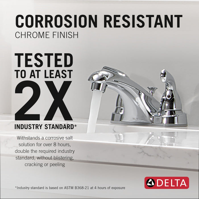 Delta Foundations B2510LF Two Handle Centerset Bathroom Faucet, chrome - view 4