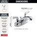 Delta Foundations B2510LF Two Handle Centerset Bathroom Faucet, chrome - view 5