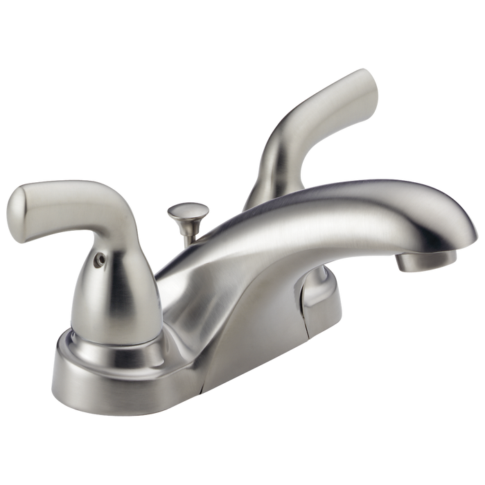 Delta Foundations B2510LF Two Handle Centerset Bathroom Faucet, stainless