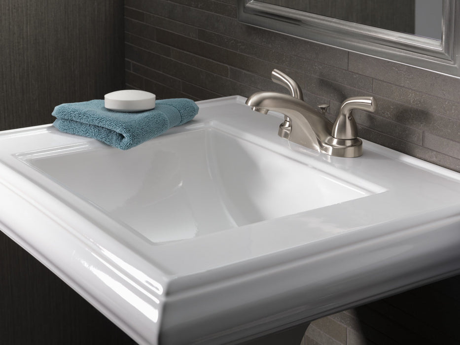 Delta Foundations B2510LF Two Handle Centerset Bathroom Faucet, stainless - view 2