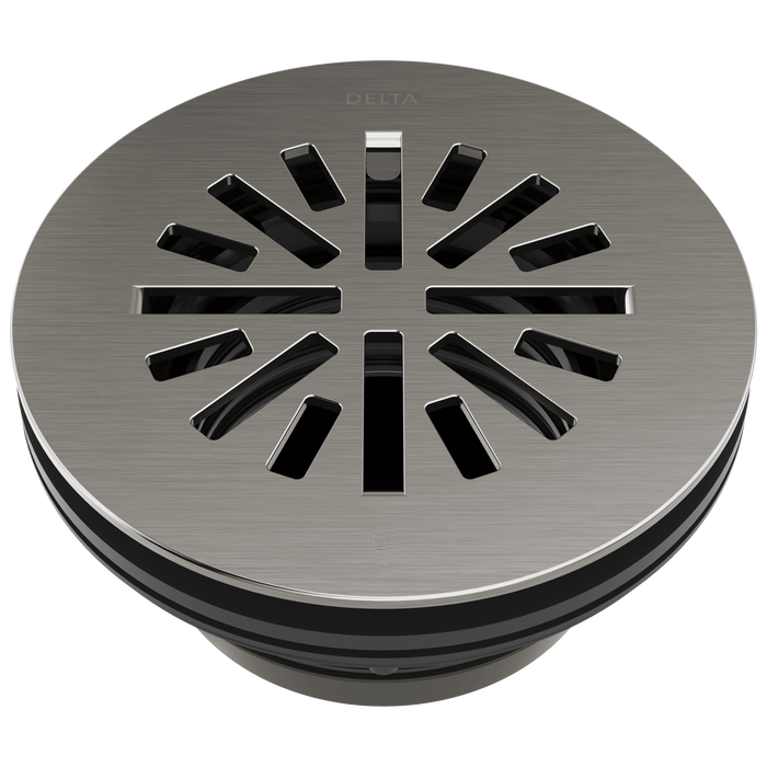 Delta DT051411 4" Prefab Round Shower Drain, black stainless