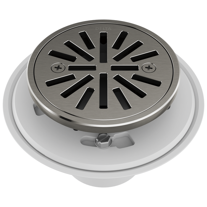 Delta DT061411 4" Tile-In Round Shower Drain, black stainless