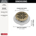 Delta DT061411 4" Tile-In Round Shower Drain, champagne bronze - view 4