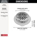 Delta DT061411 4" Tile-In Round Shower Drain, chrome - view 2