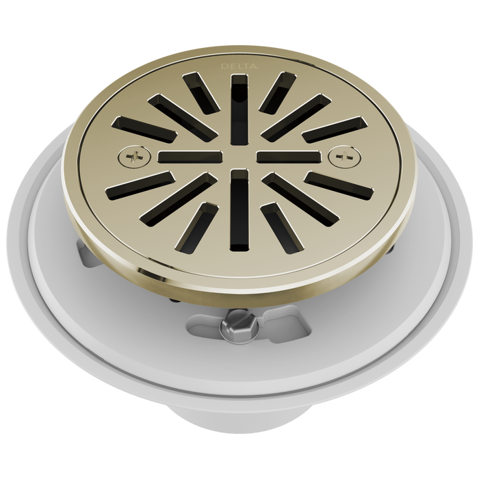 Delta DT061411 4" Tile-In Round Shower Drain, polished nickel