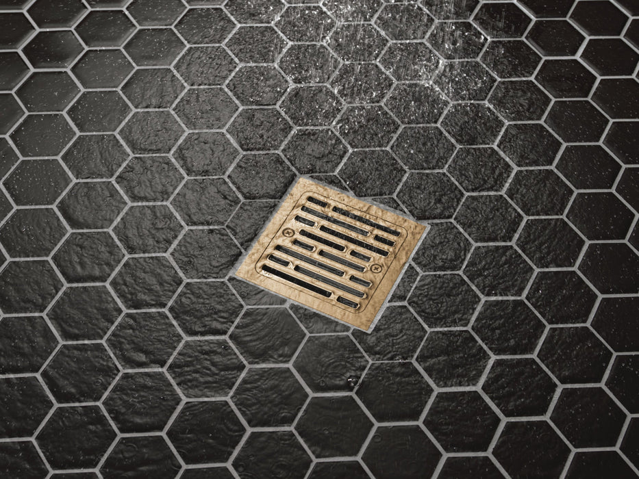 Delta DT062412 4" Tile-In Square Shower Drain, champagne bronze - view 2