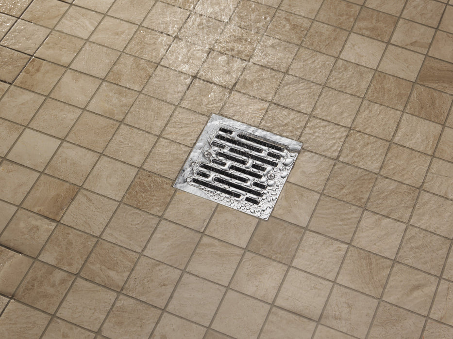Delta DT062412 4" Tile-In Square Shower Drain, chrome - view 3