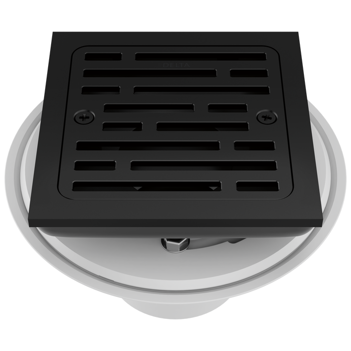 Delta DT062412 4" Tile-In Square Shower Drain, matte black
