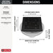 Delta DT062412 4" Tile-In Square Shower Drain, matte black - view 4