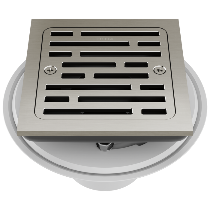 Delta DT062412 4" Tile-In Square Shower Drain, stainless