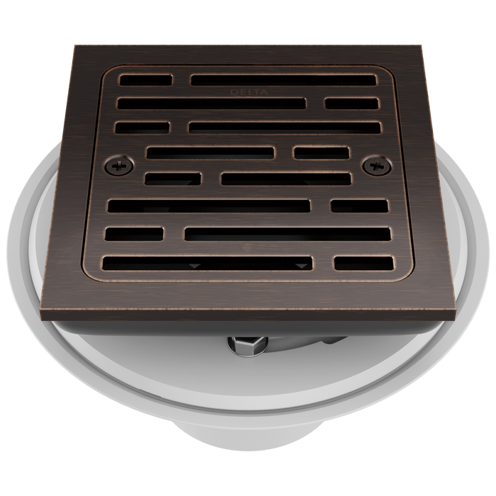 Delta DT062412 4" Tile-In Square Shower Drain, venetian bronze