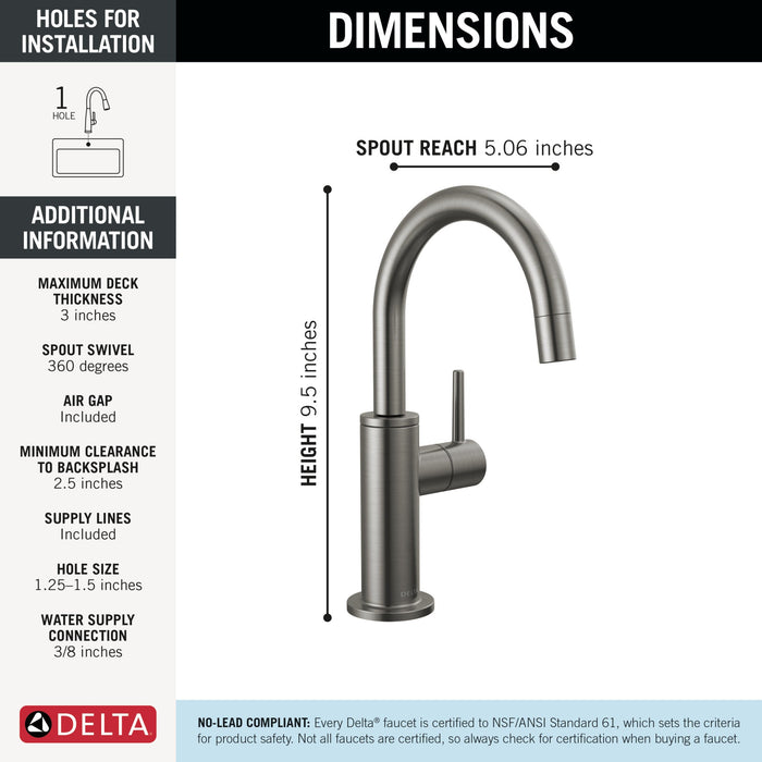 Delta 1930 Contemporary Round Beverage Faucet